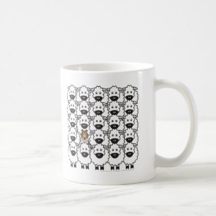 Caneca De Café Sheltie nos carneiros