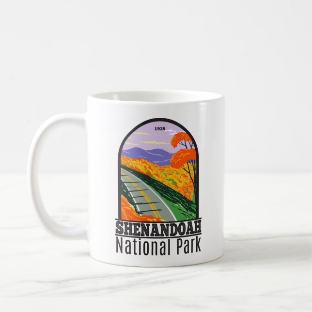 Caneca De Café Shenandoah National Park Skyline Drive Virginia (Esquerda)