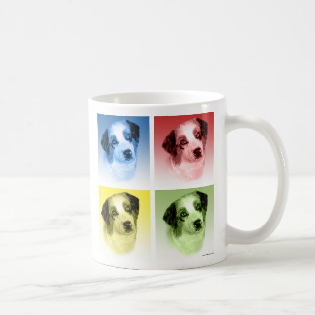 Caneca De Café Shepherd Pop Art australiano (Direita)