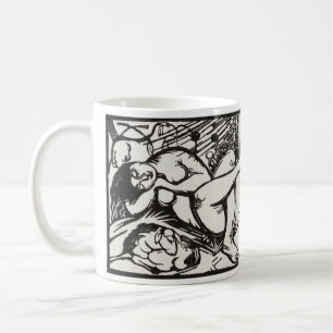 Caneca De Café Shepherdese Dormindo Franz Marc Famoso Woodcut