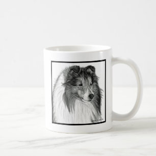 Caneca De Café Shetland Sheepdog Art de Glenda S. Harlan
