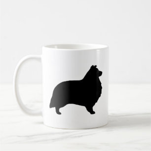 Caneca De Café Shetland Sheepdog Sheltie Dog Silhouettes