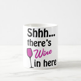 Caneca De Café Shhh… Há vinho em aqui agride