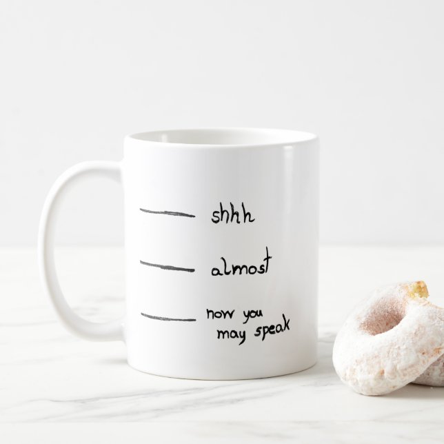Caneca De Café shhh...quase... (Com Donut)
