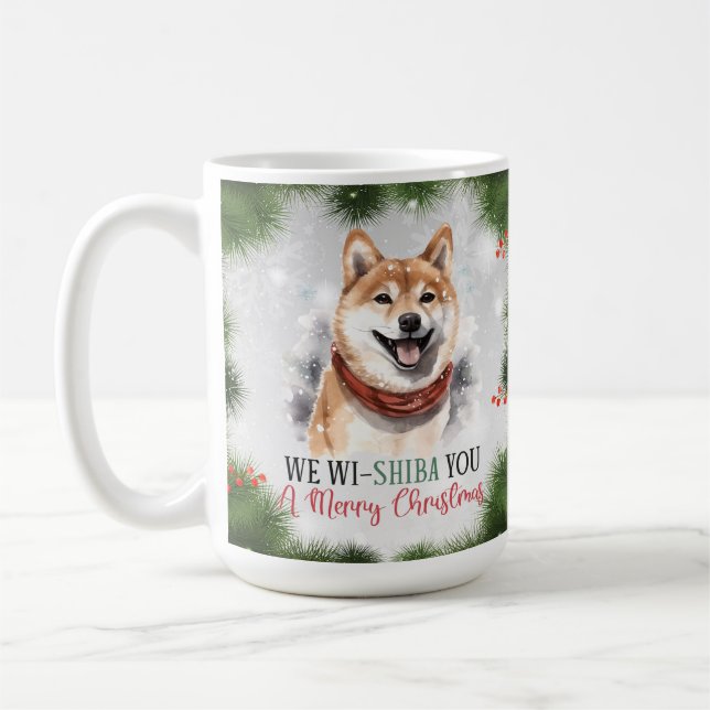 Caneca De Café Shiba Inu Cachorro Engraçado Pun Café Mug (Esquerda)