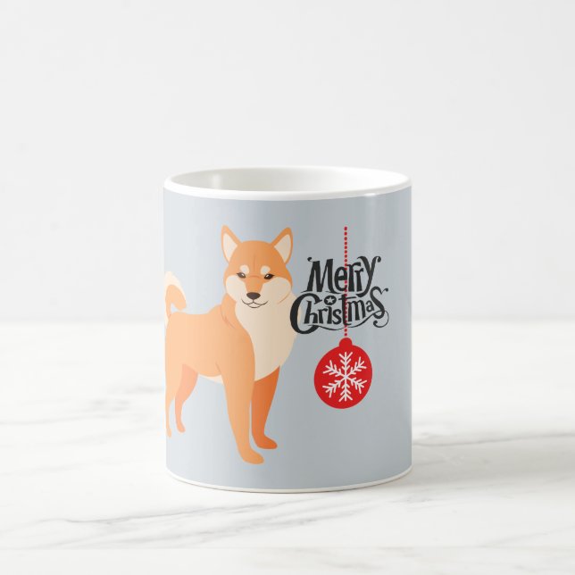 Caneca De Café Shiba Inu de Natal (Centro)