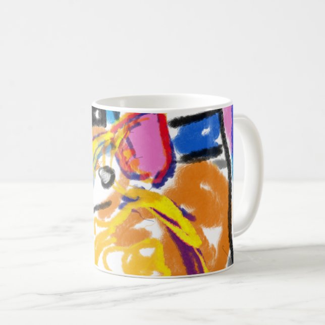 Caneca De Café Shiba Inu na cidade (Frente Esquerda)