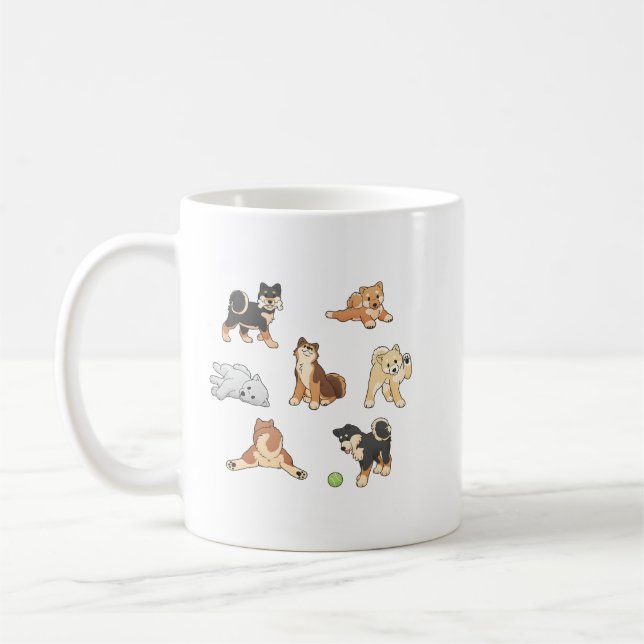 Caneca De Café Shiba Inus 2 (Esquerda)