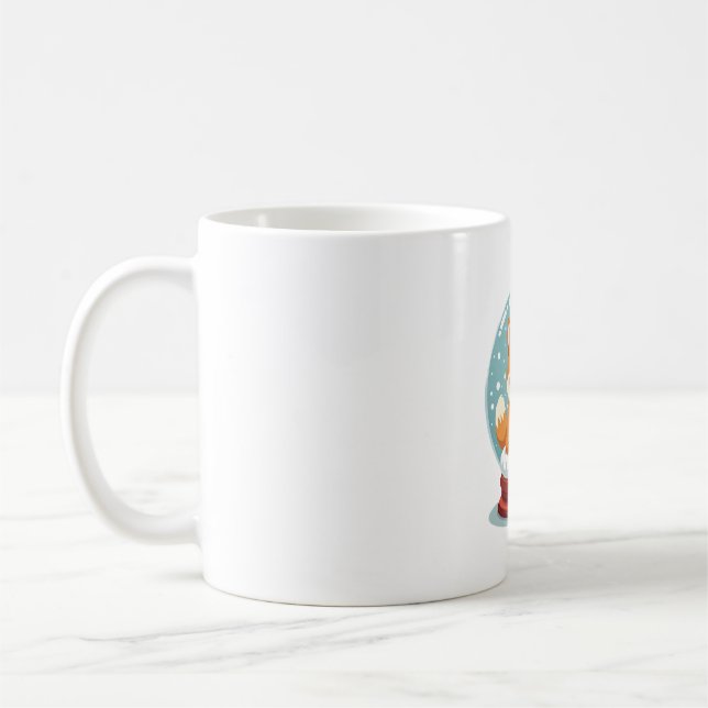 Caneca De Café Shiba Snow Globe (Esquerda)