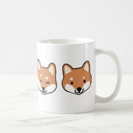 Caneca De Café Shiba, Um Bico Cartoon, Sorrindo Rostos De Cachorr