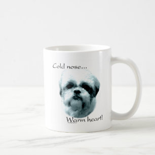 Caneca De Café Shih Tzu Cold Nose Coração Quente