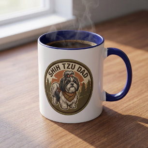 Caneca de Café Shih Tzu Dad Presente para Pai de