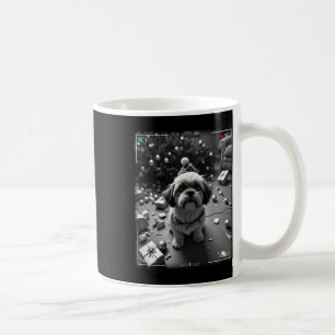 Caneca De Café Shih Tzu de Natal Flagrou na Câmera 