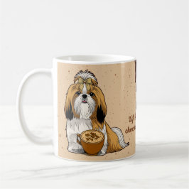 Caneca De Café Shih Tzu Dog Cream Mug