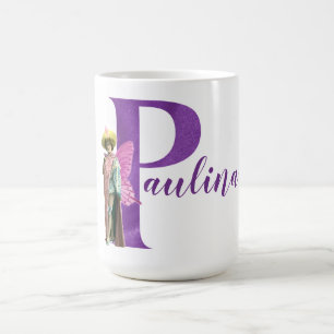 Caneca De Café Shimmer Roxo - Letra P