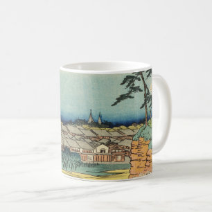 Caneca De Café Shinagawa, Japão: Arte Antiga de Utagawa Hiroshige