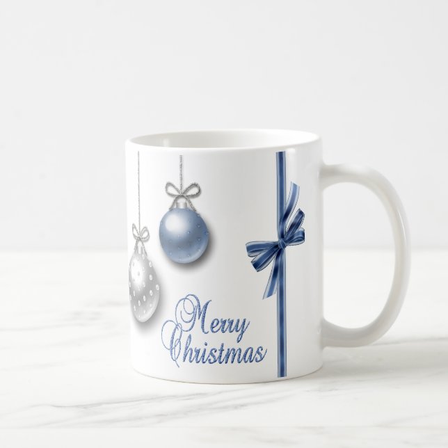 Caneca De Café Shiny Elegant Christmas Balls (Direita)