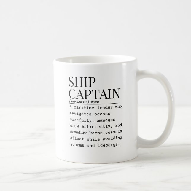 Caneca De Café Ship captain (Direita)