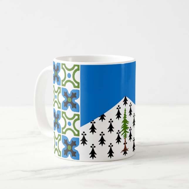 Caneca De Café Shire do Crachá da População de Crosston (Frente Esquerda)