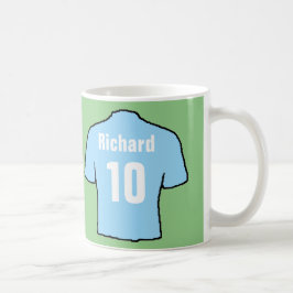 Caneca De Café Shirt do Ventilador de Futebol Azul