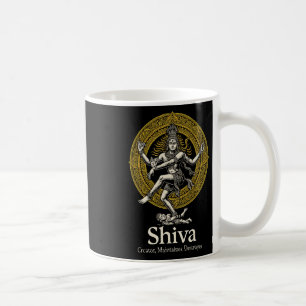 Caneca De Café Shiva Criador Preservador Destruidor Nataraja Hind