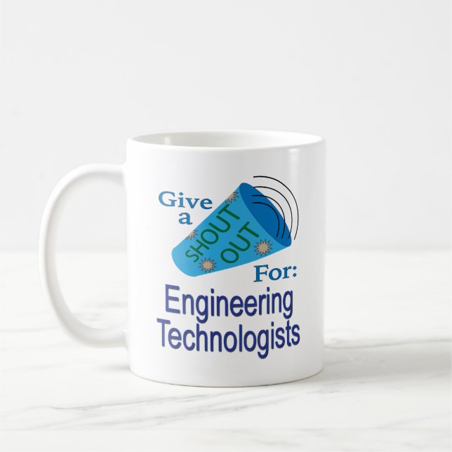 Caneca De Café Shout for Engineering Technologists (Esquerda)