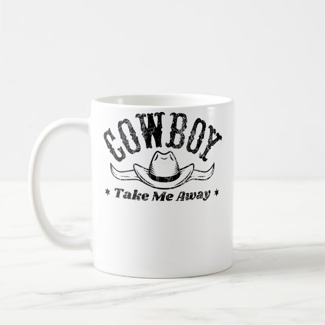 Caneca De Café Show de Rodeio Cowboy Leve-Me Embora Para o Oeste (Esquerda)
