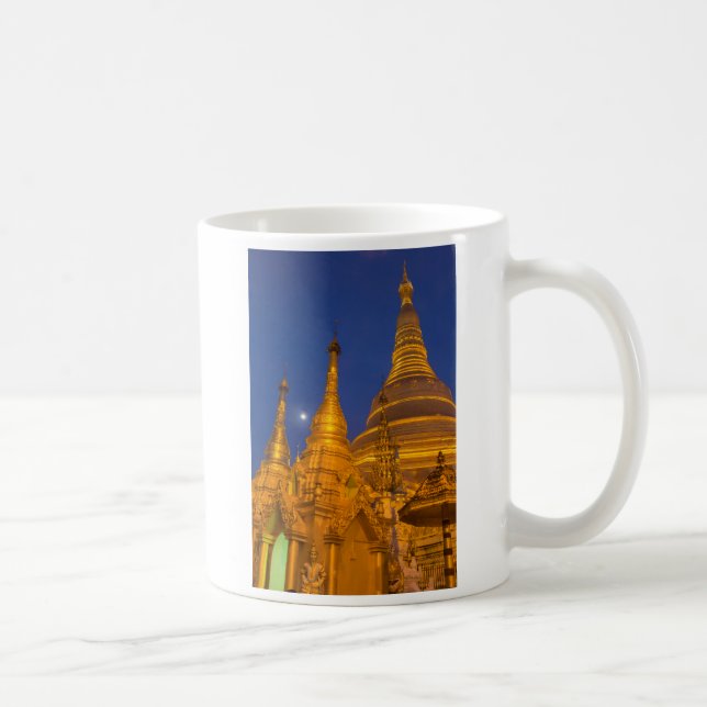 Caneca De Café Shwedagon Pagoda à noite, Mianmar (Direita)