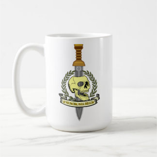 Caneca De Café Si Vis Pacem, Para Bellum.. Skull