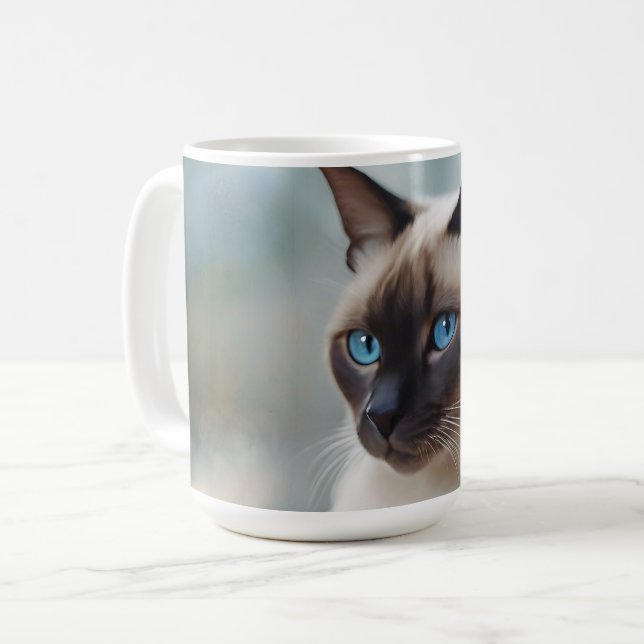 Caneca De Café Siamese Cat 749 Arte digital (Frente Esquerda)
