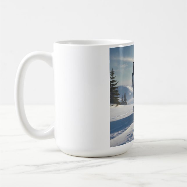 Caneca De Café Siberian Husky Elegant Coffee Mug (Esquerda)
