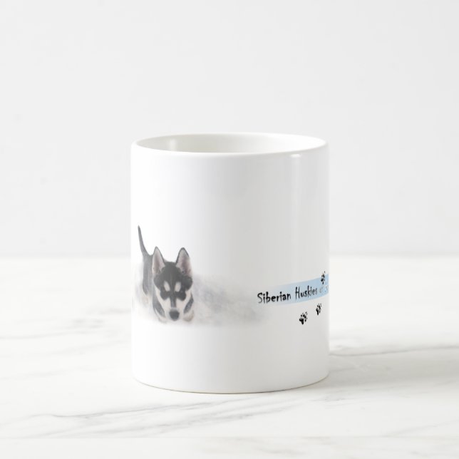 Caneca De Café Siberian Husky Puppie (Centro)