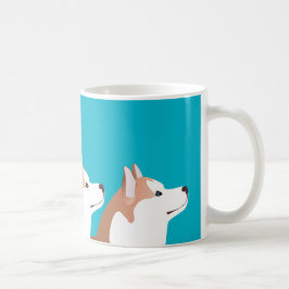 Caneca De Café Siberian Husky - Vermelho - Modelo de Raça