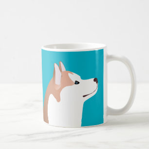 Caneca De Café Siberian Husky - Vermelho - Modelo de Raça