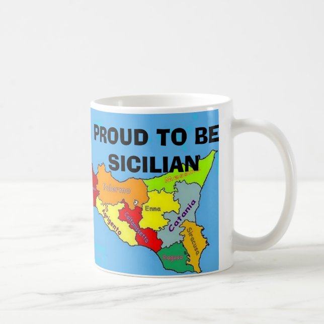 Caneca De Café Sicilia, siciliano orgulhoso (Direita)