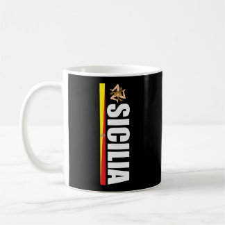 Caneca De Café Sicília Soccer Oferece Orgulho Siciliano Bandeira