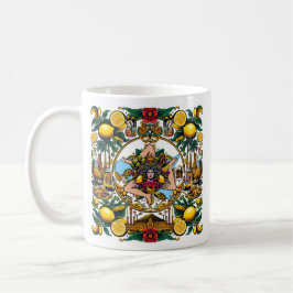 Caneca De Café Sicilian Trinacria Design 