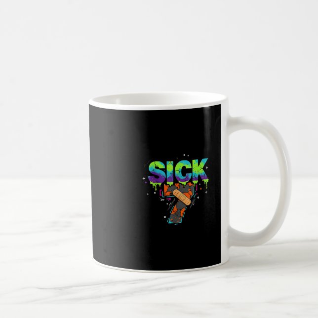 Caneca De Café Sick Seven Meme Graffiti Drip Fun Wordplay  (Direita)