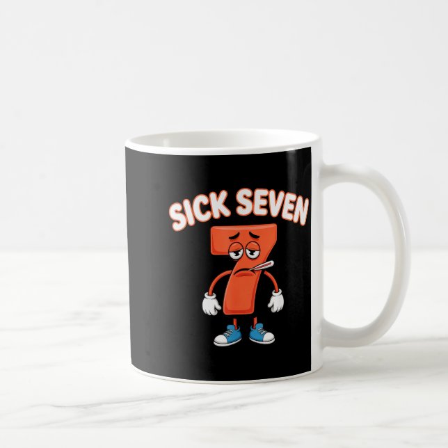 Caneca De Café Sick Seven Meme Tee Six Seven Fun Wordplay  (Direita)