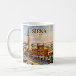 Caneca De Café Siena Itália Viagem Personalizada Antiga Praça do