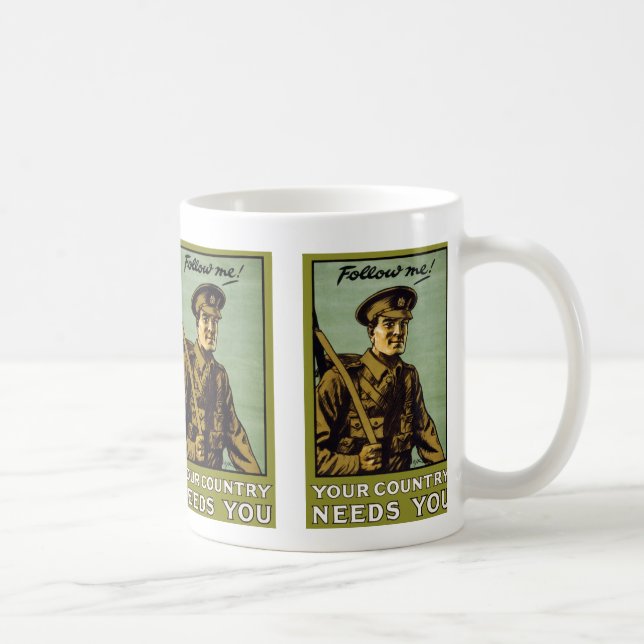 Caneca De Café Siga-Me! ~ Seu País Precisa De Você (Direita)