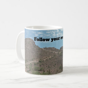 Caneca De Café Siga seu próprio caminho Rastreando Fotografia Ar