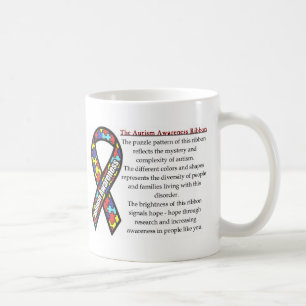 Caneca De Café Significado da fita do autismo