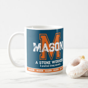 Caneca De Café Significado do nome Mason monograma esportivo lara