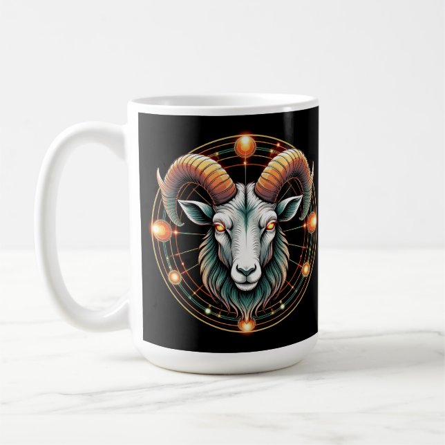 Caneca De Café Signo Zodiacal de Áries (Esquerda)