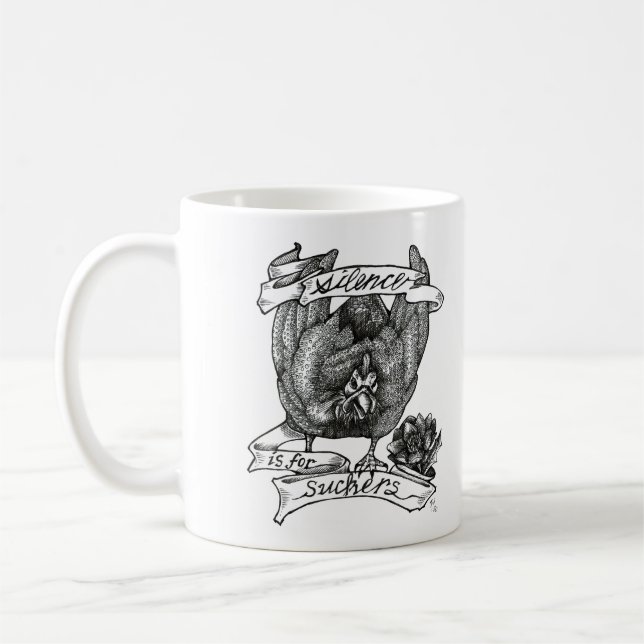 Caneca De Café SILÊNCIO É PARA OS SUCKERS: Tatuagem em Guiné (Esquerda)