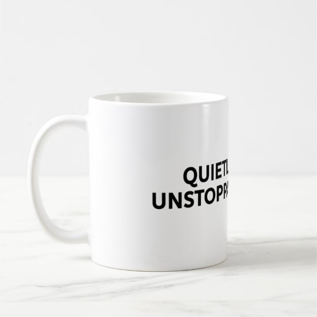 Caneca De Café Silenciosamente imparável (Esquerda)