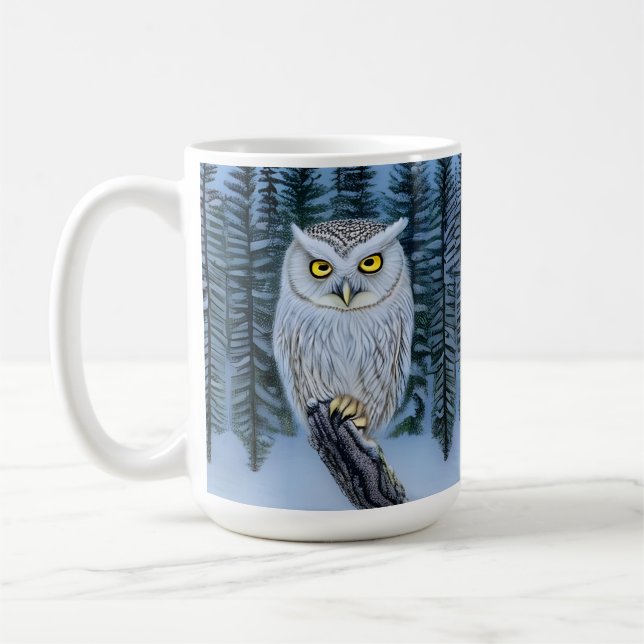 Caneca De Café Silent Watch - Norte Winter Woods Cinza Owen (Esquerda)