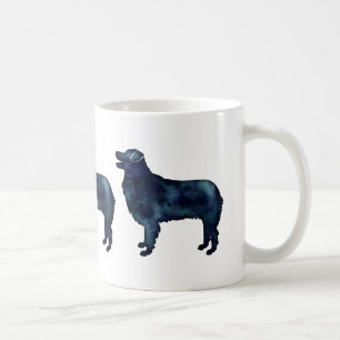 Caneca De Café Silhouette Black Watercolor Australiano
