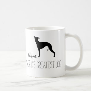 Caneca De Café Silhouette de chicote   O maior costume de cães d